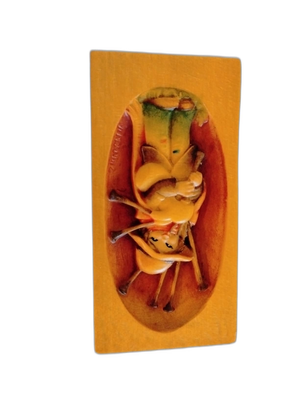 A-030 - Boy Playing Bagpipe (wood block plaque) - Photo 3