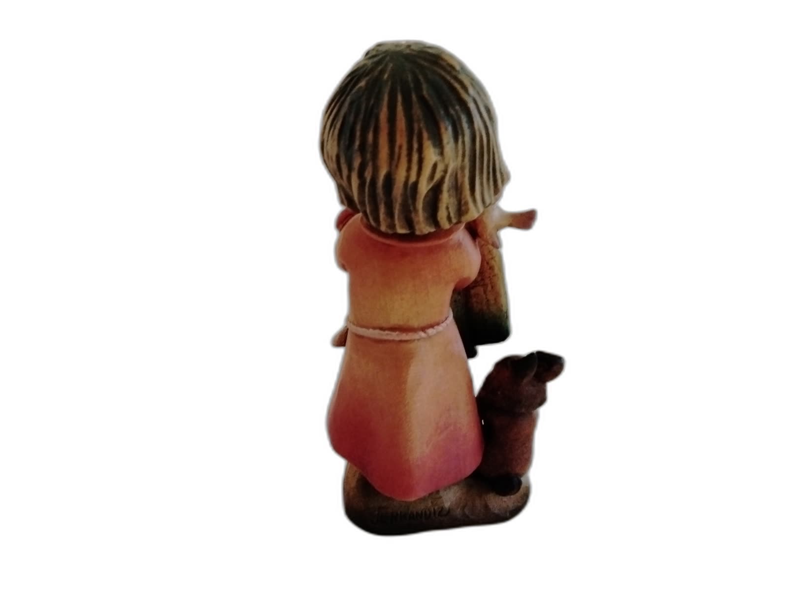 A-043 - Contemplative Girl with Bird and Bunny - Photo 4