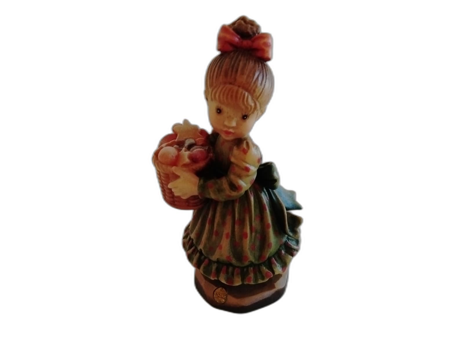 A-082 - Girl with Basket and Red Bow - Photo 1