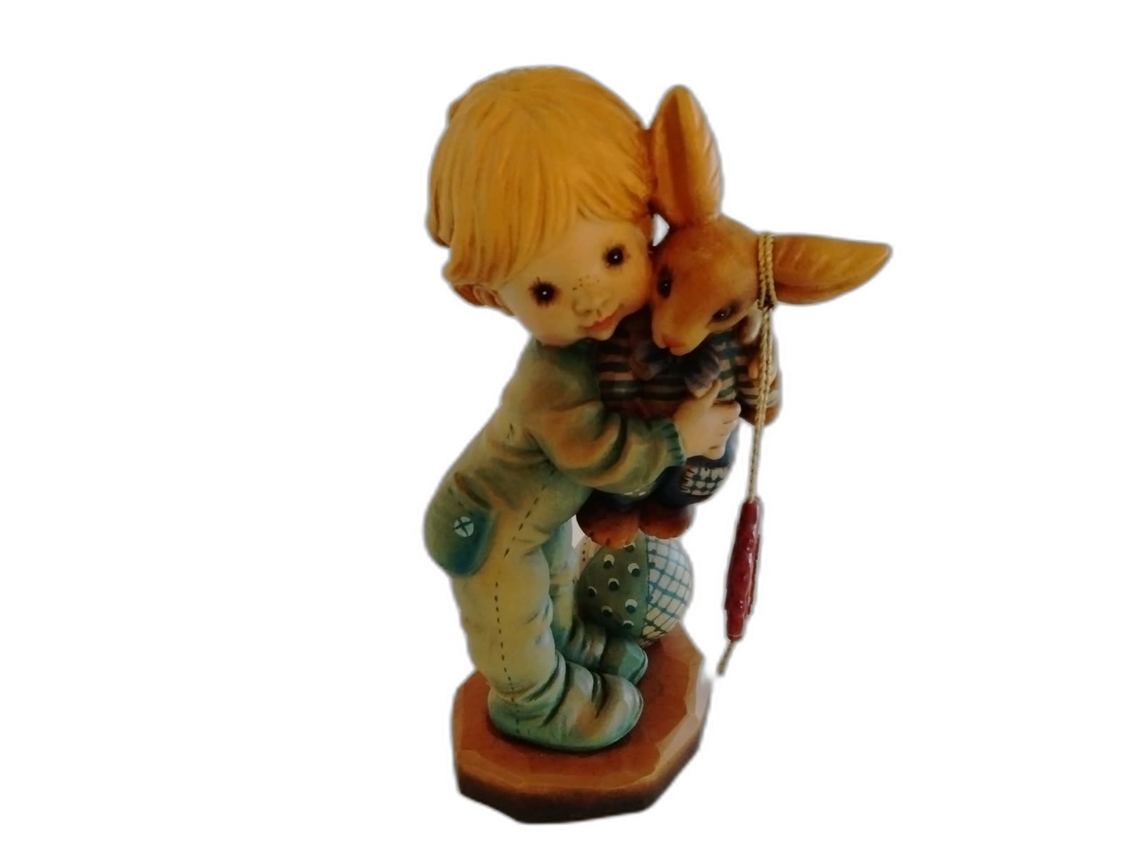 A-114 - Boy Holding Rabbit and Ball - Photo 1