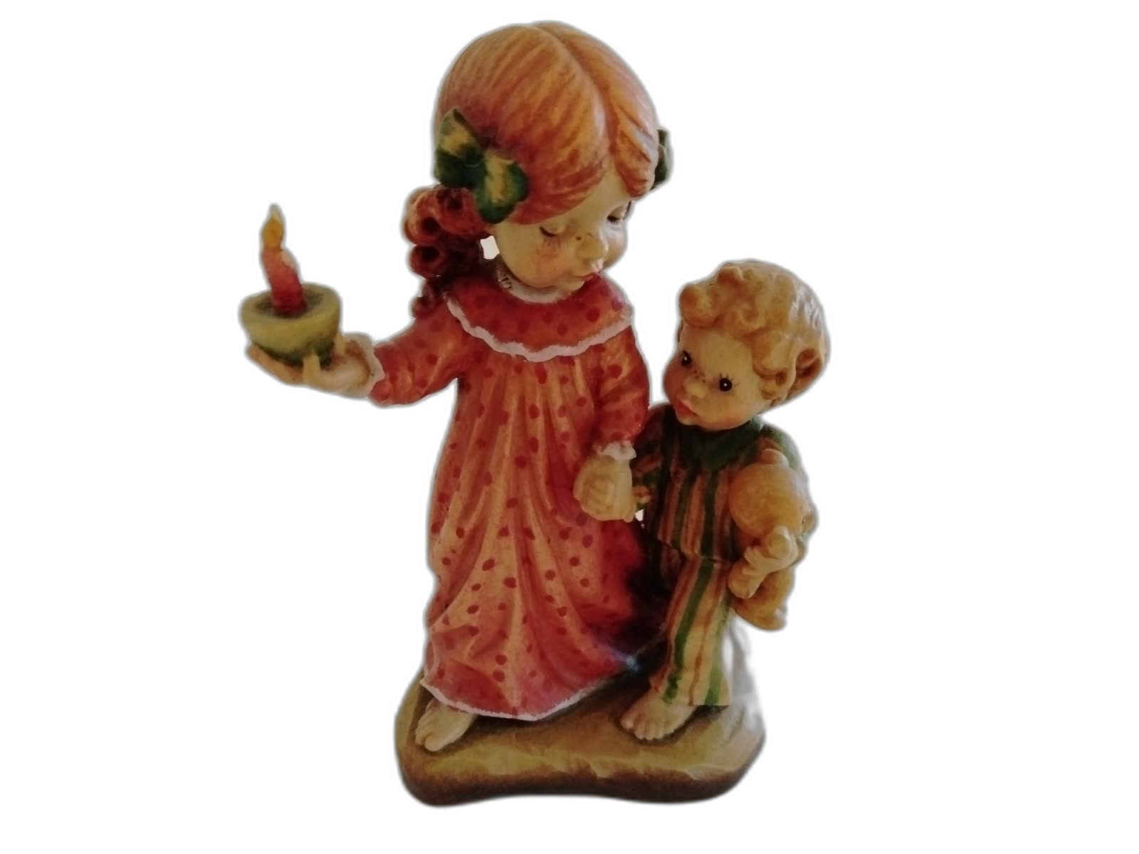 A-129 - Girl with Candle and Younger Brother - Photo 1