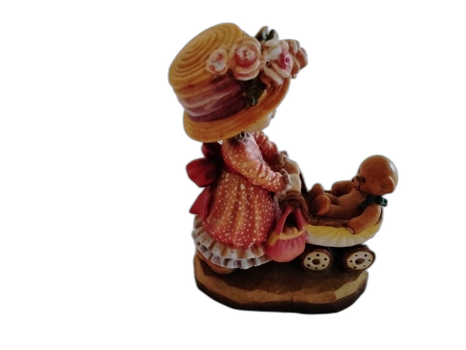 A-133 - Girl Pushing Teddy Bear Stroller - Photo 2