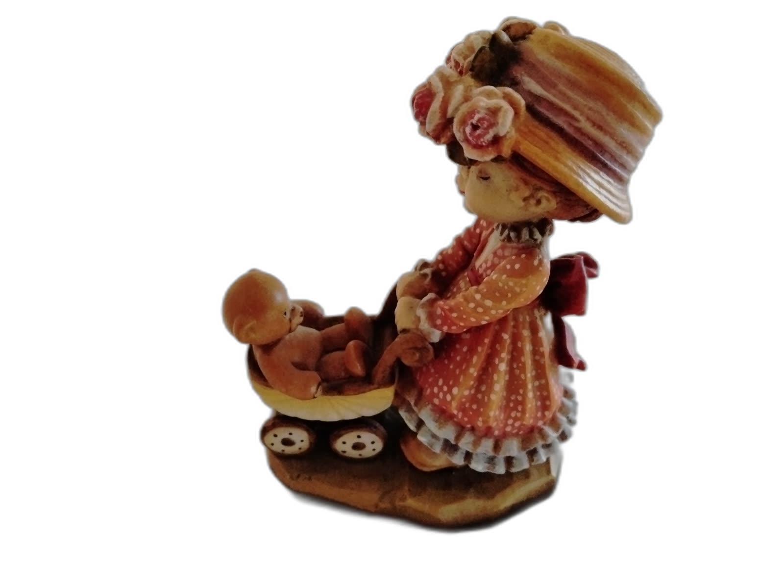 A-133 - Girl Pushing Teddy Bear Stroller - Photo 3
