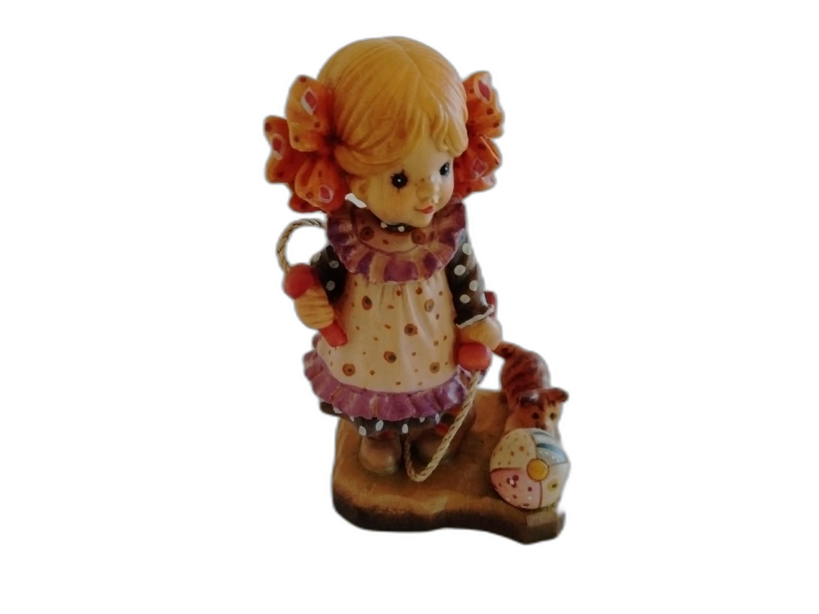 A-136 - Girl with Skipping Rope and Cat - Photo 1