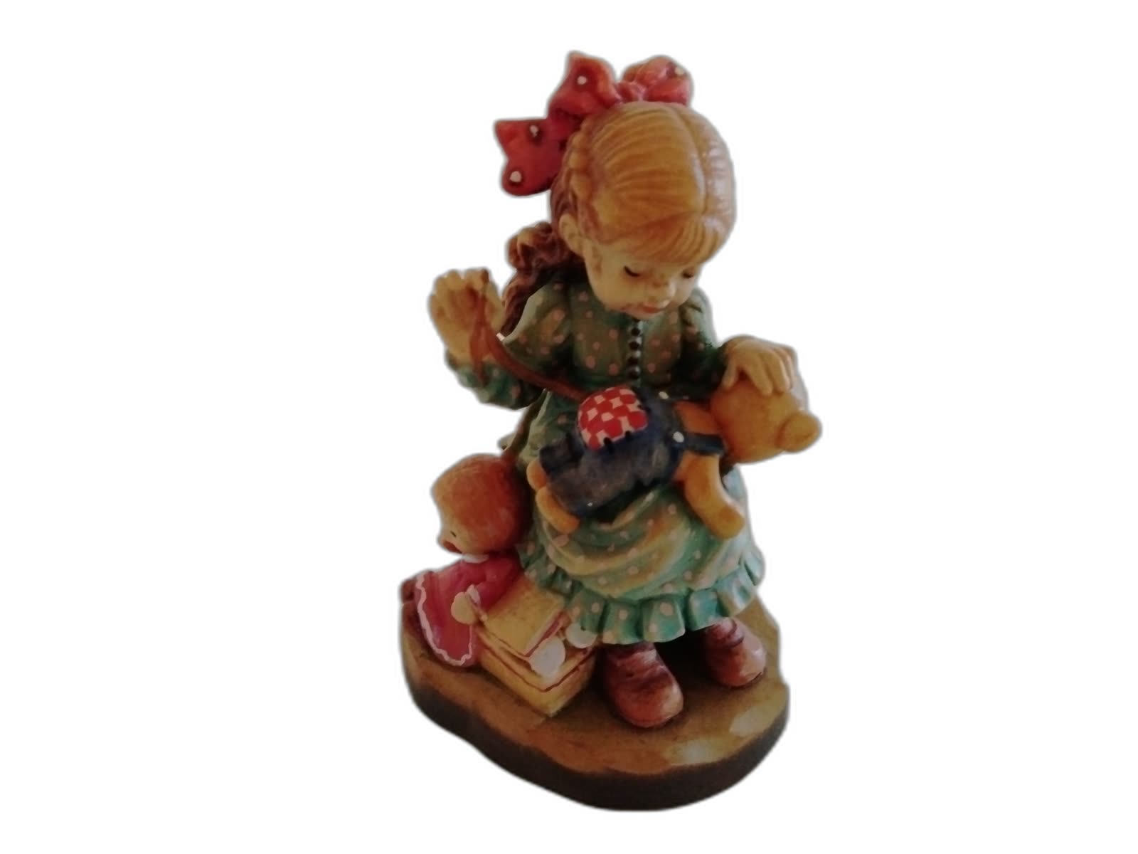 A-137 - Girl Sewing a Teddy Bear - Photo 1