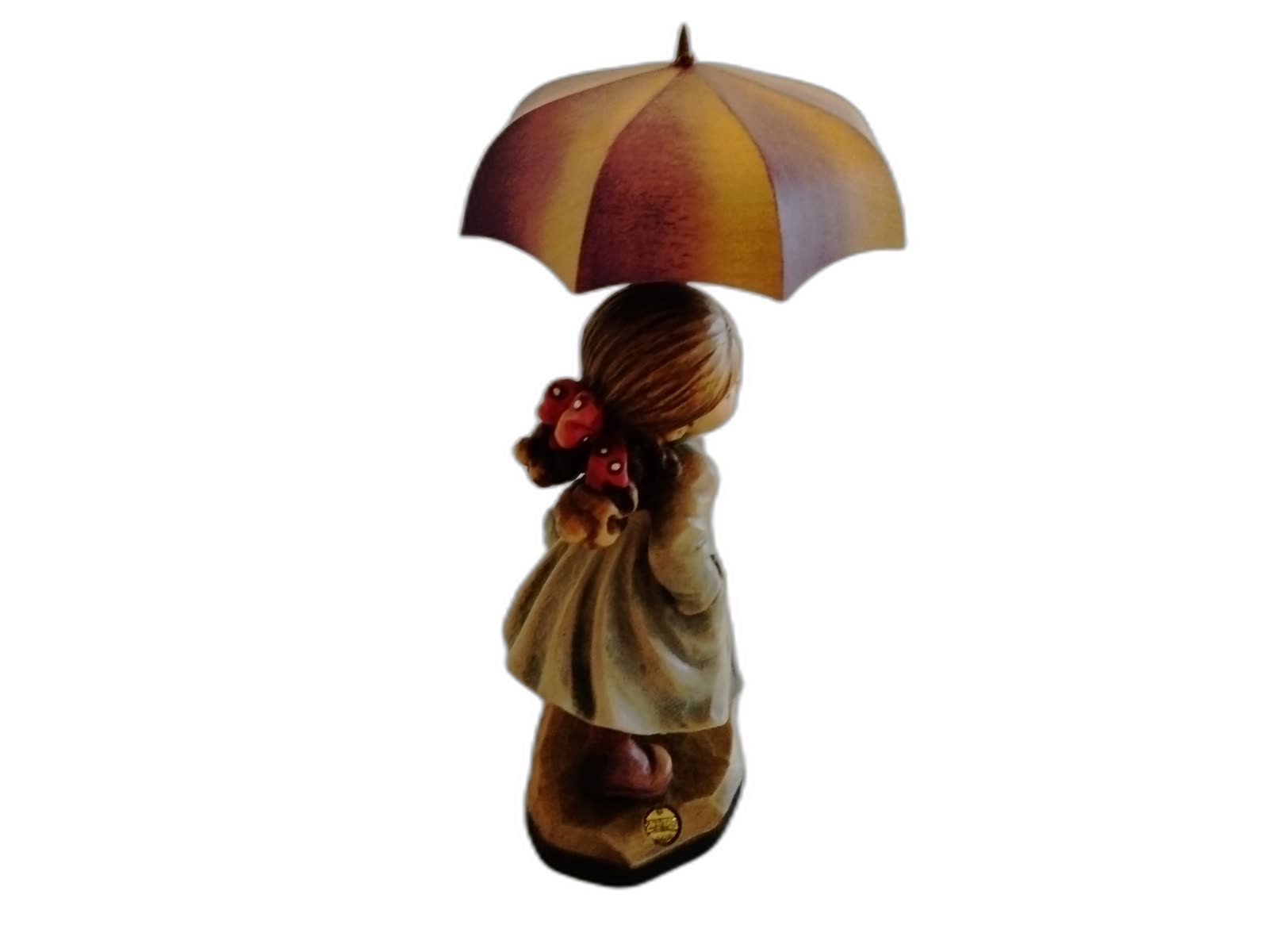 A-147 - Girl in Rain with Umbrella and Ducks - Photo 2