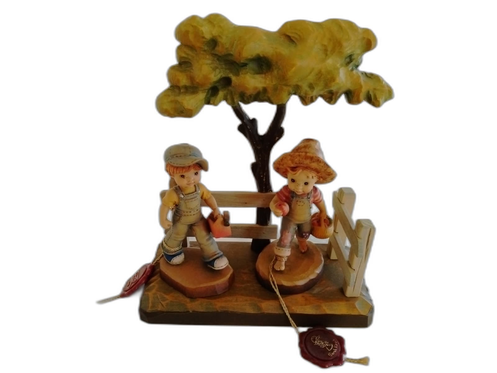 A-157 - Two Boys with Toolbox and Fruit Basket - Photo 1