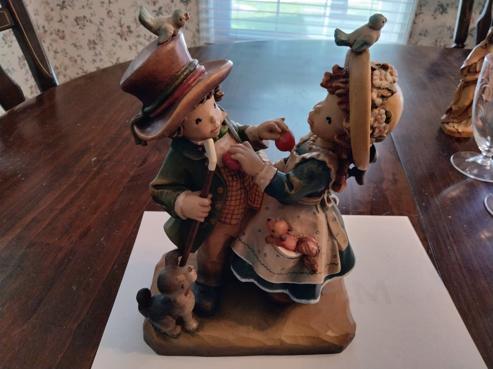 A-055 Couple w/ Birds & Dog image 1