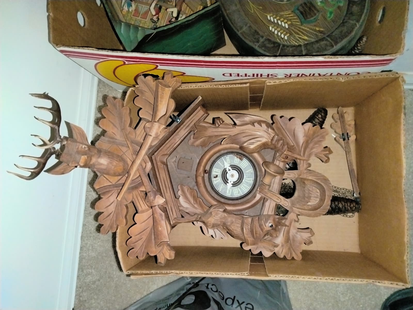 CL-002 Carved Deer Cuckoo Clock image 2