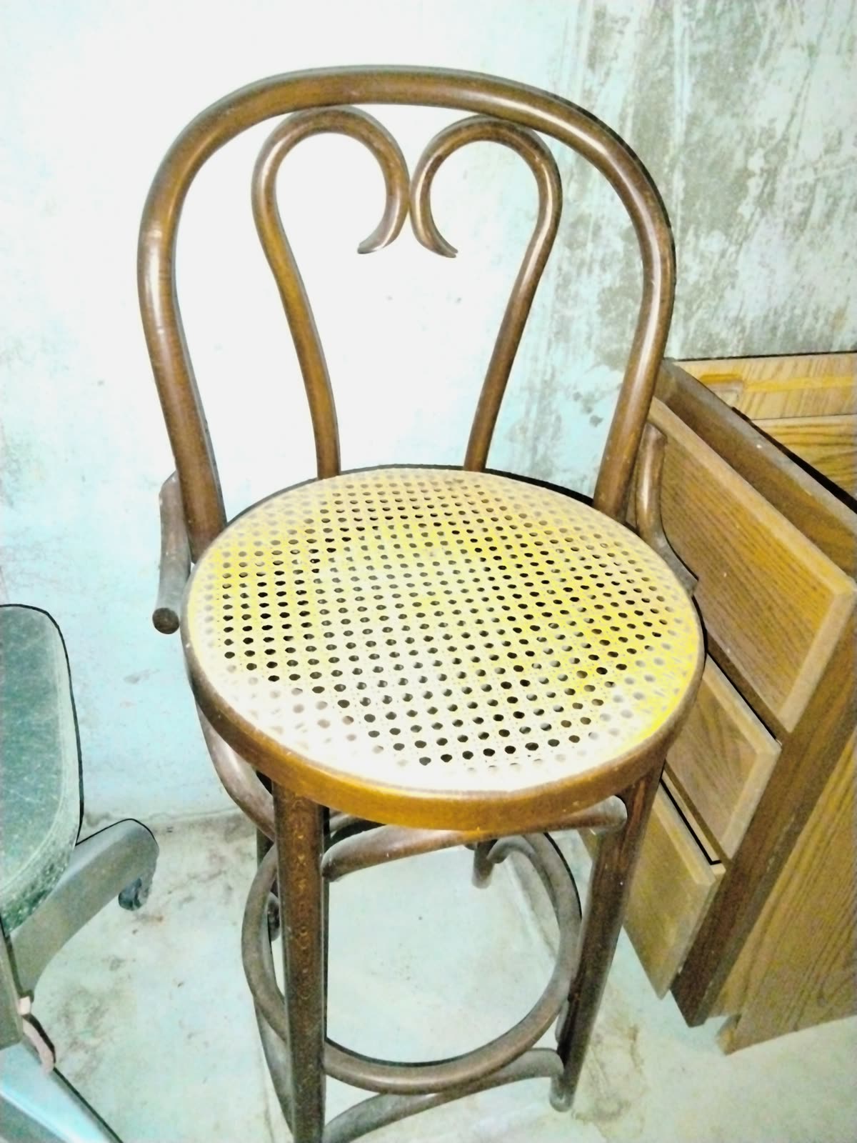 MS-023 Bentwood Cane-Seat Bar Chair image 2