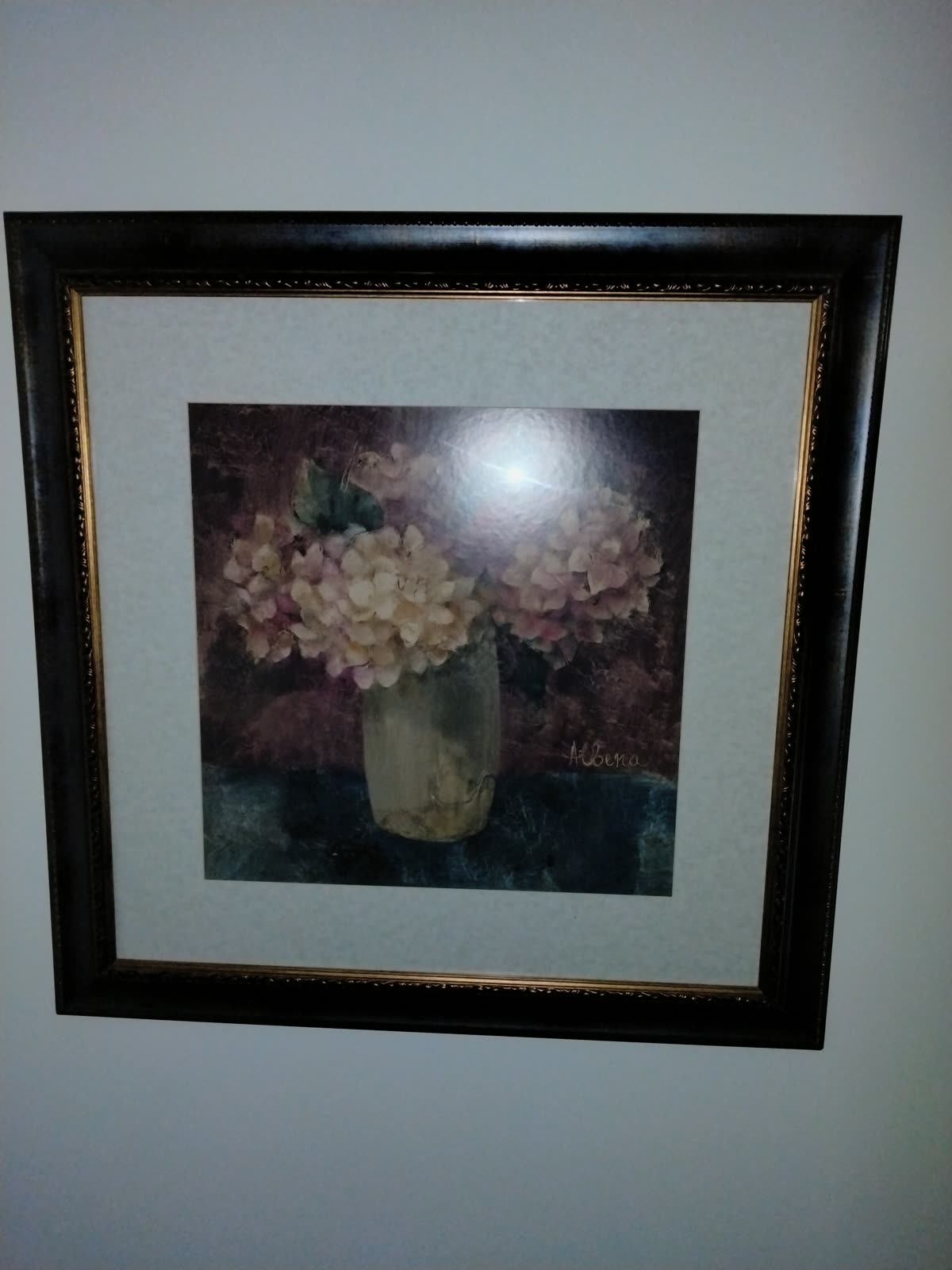 PI-013 Framed Hydrangea Floral Print image 1